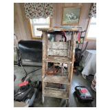 Wood 4 ft ladder & dolly