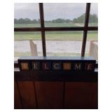 3 pcs wooden decor in window
