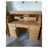 Oak roll top desk