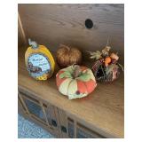 Group of pumpkin decor