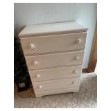 White painted chest of drawers