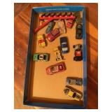 Flat of vintage farm, cars, trucks