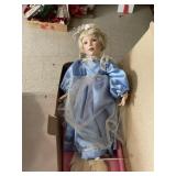 4 porcelain dolls w/boxes