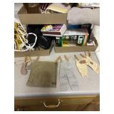 3 flats washcloths, light bulbs, misc items