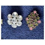 Row 3 - 7 brooches