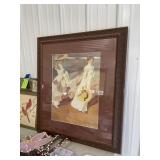 2 pictures - 1 large in ornate frame