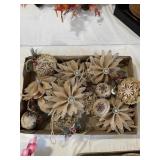 Flat of Christmas ornaments