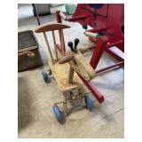 Vintage childs ride-on toy, more