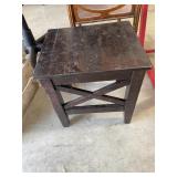 Dark wooden stool/table