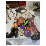 Group of Halloween, fall decor, table runner