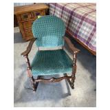 Vintage upholstered rocking chair