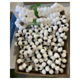 2 white garland & 6  black/white