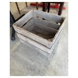 Vintage wooden slatted box
