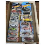 Flat of Hot Wheels cars