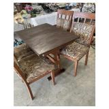Table & 4 upholstered chairs