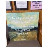 Emerson quote on canvas, birds w/bible verse