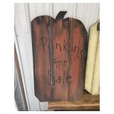 Punkins for Sale sign