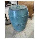 Turquoise stand & 2 pole lamps