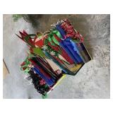 2 flats Xmas bags, ribbons, cards & more