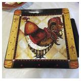 Rooster platter or wall hanging