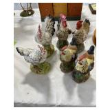 Group of chicken decor