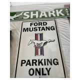 Shark Ave Ford Mustang parking sign