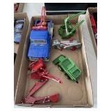 Flat of assorted farm equipment parts