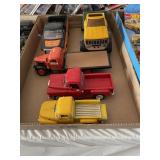 Flat of collectible trucks