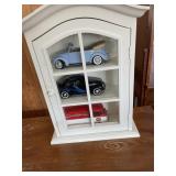 White Wooden Case w/3 VWs inside