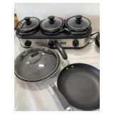 Pots & pans & 3 section buffet server