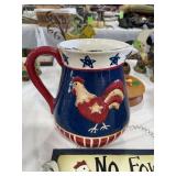 Chicken pitcher & sign