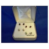 Peridot, Topaz, Garnet & Ruby Earrings