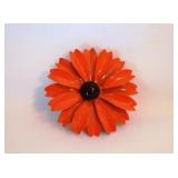 Vintage Orange Flower Pin