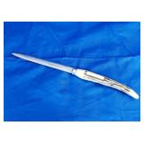 Stainless Letter Opener w/Carved Handle