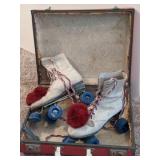 Vintage Skates in Case