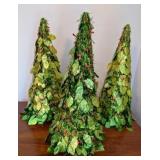 Decorative Christmas Trees, Approx 18" h