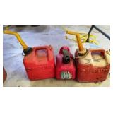 Three Plastic Gas Cans