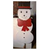 Wooden Snowman, Approx 54" h