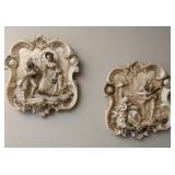 Two Vintage Victorian Wall Decor Pieces