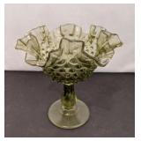 Ruffled Edged Dish, Approx 6" h