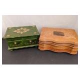 Two Wooden Jewelry Boxes