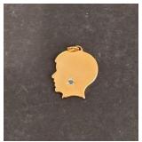 Boy September Birthstone Pendant