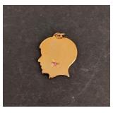 Boy February Birthstone Pendant