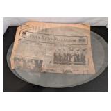 Two Pieces of Oval Bubble Glass