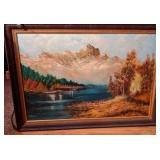 Oil Painting in Ornate Frame