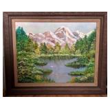 Oil Painting in Vintage Ornate Frame