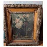Beautiful Ornate Frame w/Floral Picture