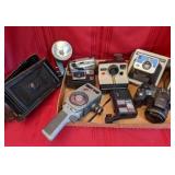 Assorted Vintage Cameras, Movie Cameras, Polaroids