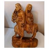 Wooden Carved Mary & Joseph, Approx 7" h