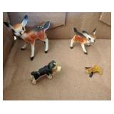 Miniature Bone China Deer & Puppies